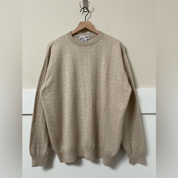 I Levrieri Cashmere Silk Knit Casual Men Cream Sweater Size XL - Picture 3 of 7